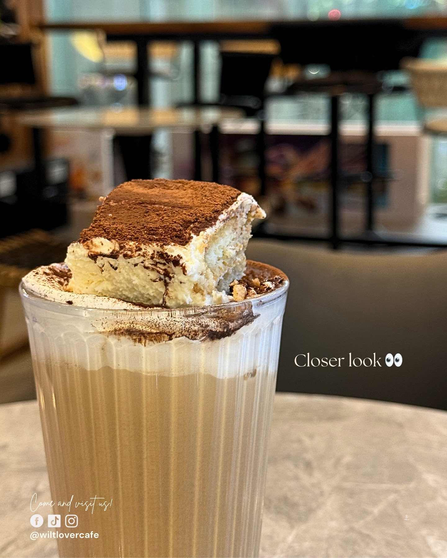 Wiltlover Cafe drinks and pastries on table