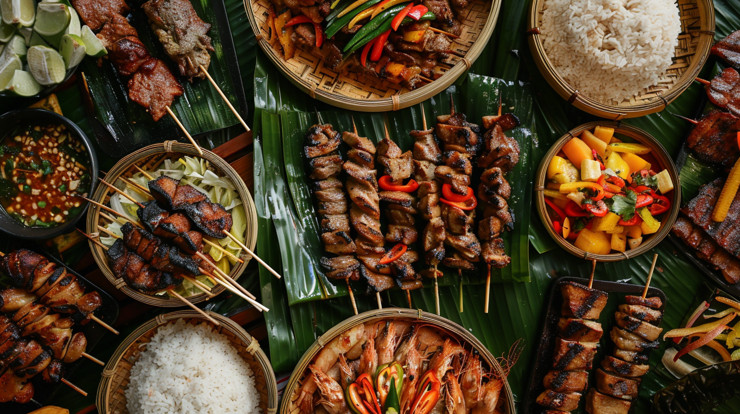 Filipino kamayan and family-style dining.