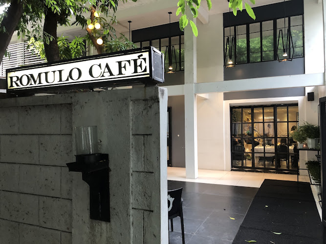 Romulo Café restaurant in Quezon City - exterior view and dining atmosphere