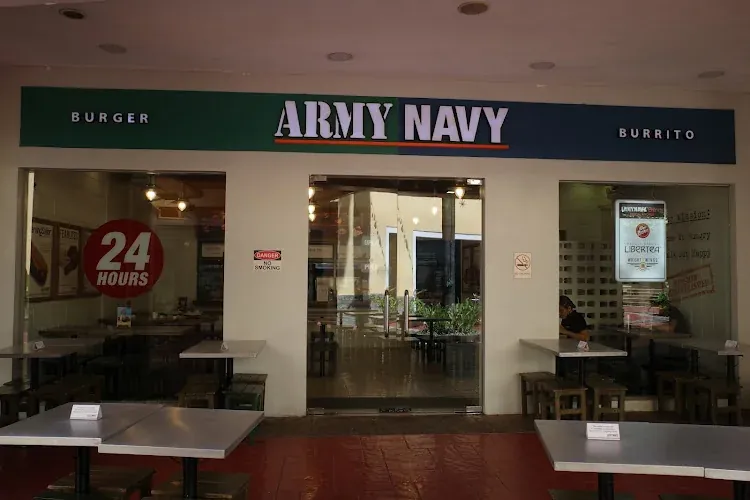 Armynavy Burger + Burrito restaurant in Quezon City